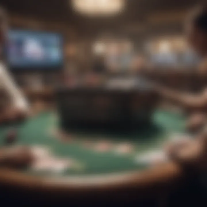 A captivating visual of a poker game setup in a virtual environment