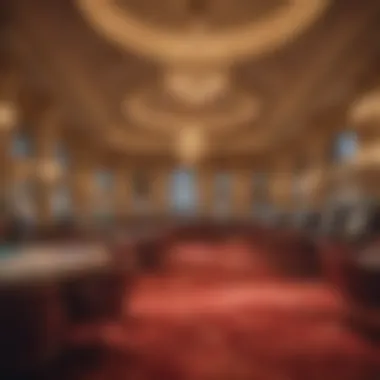 Luxurious Interior of a Prominent Casino Luxurious interior of a prominent casino highlighting opulent decorations