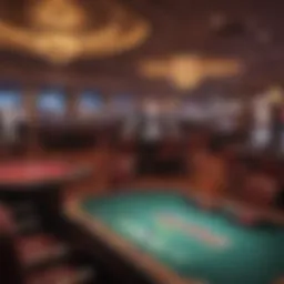 Vibrant Texas casino interior showcasing gaming tables