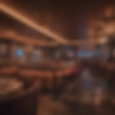Sophistication and Elegance in Vegas Nightlife An upscale lounge with stylish decor and cocktails