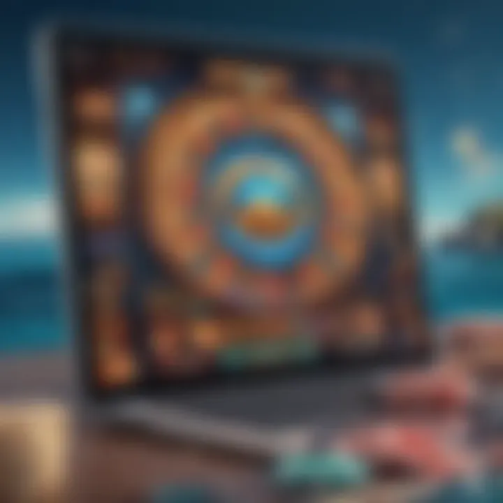 User interface of the Ocean Online Casino App showcasing vibrant graphics