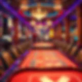 A vibrant casino scene showcasing classic table games