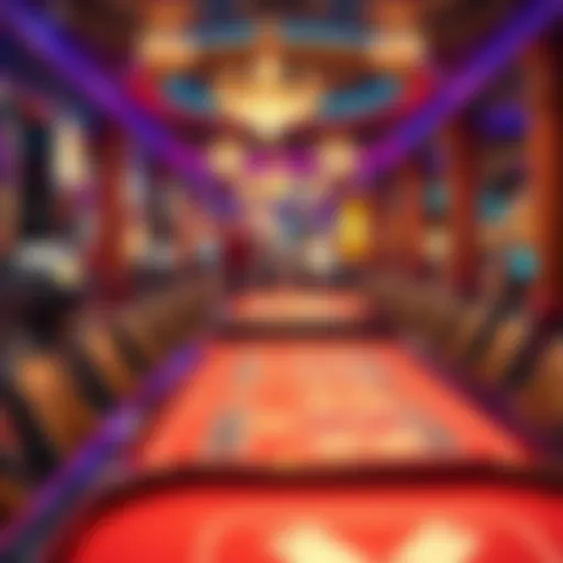 A vibrant casino scene showcasing classic table games