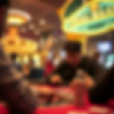 Strategic Gameplay in Gambling A close-up of players engaged in strategic gameplay