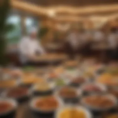 Culinary Delights at the Palms Hotel Diverse dining options in the Palms Hotel featuring gourmet dishes
