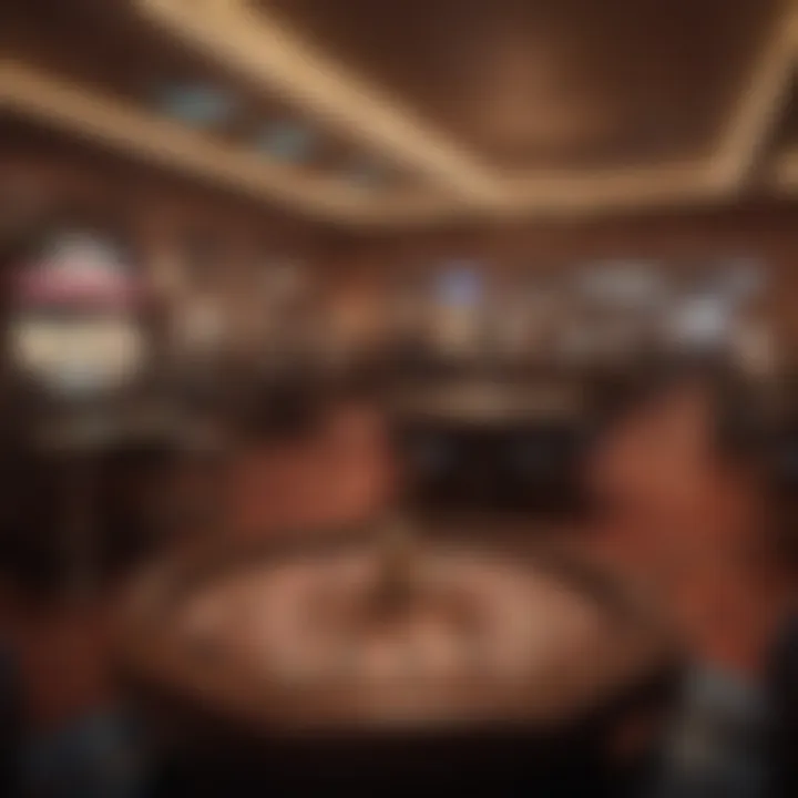 An interior shot highlighting the vibrant gaming floor of the Railroad Casino