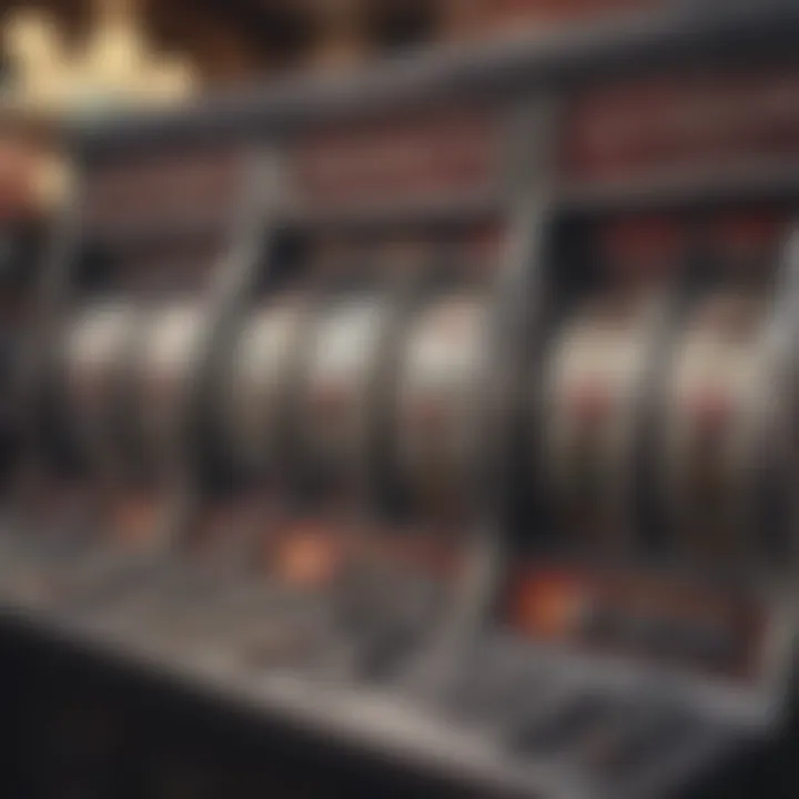 Close-up of a slot machine displaying winnings at the Railroad Casino
