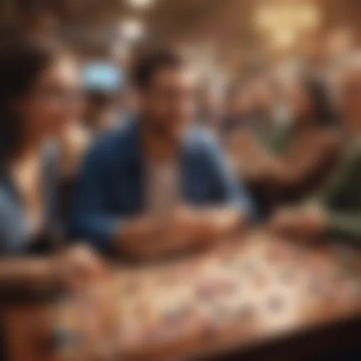 A vibrant community of players engaging in a bingo game