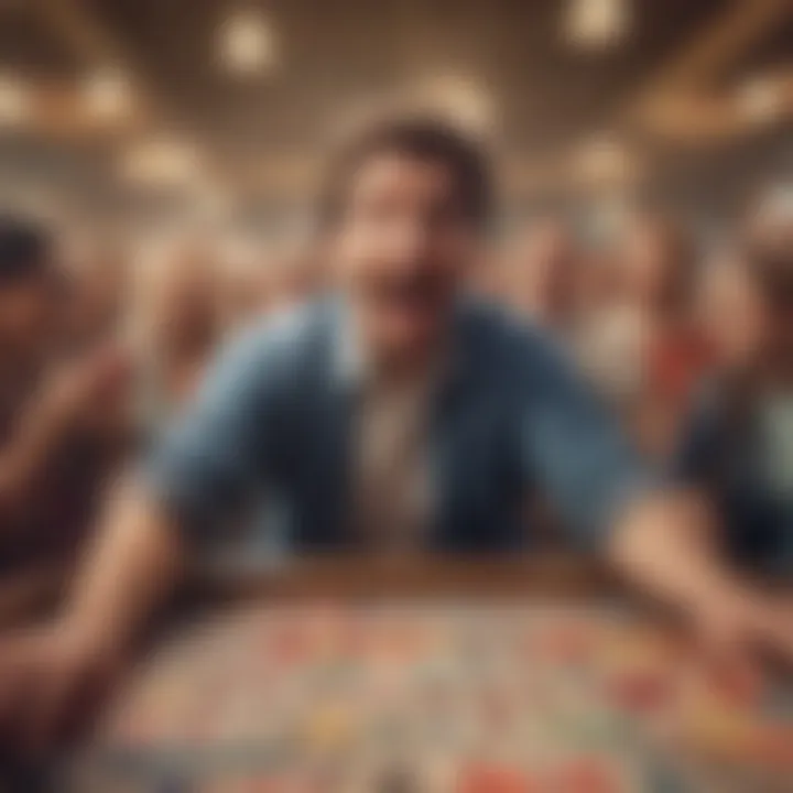 Excitement captured during a bingo game session