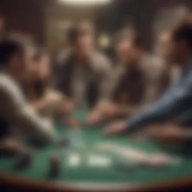 Lively Non-Monetary Poker Game Players engaged in a lively non-monetary poker game