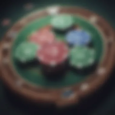 Poker Chips Symbolism A close-up of poker chips symbolizing fun and interaction