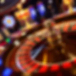 A vibrant online roulette wheel spinning with anticipation