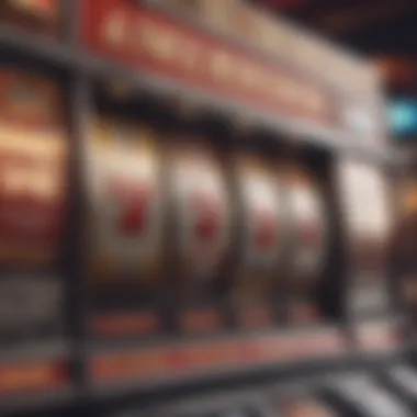 Close-up of a winning slot machine display