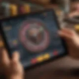 Visual representation of touch betting interface on Betfair