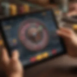 Visual representation of touch betting interface on Betfair