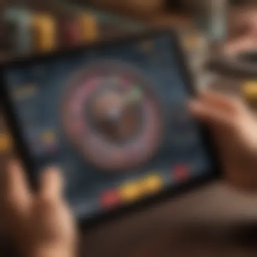 Visual representation of touch betting interface on Betfair