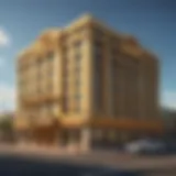 Exterior view of Gold Strike Hotel showcasing its unique architecture