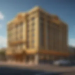 Exterior view of Gold Strike Hotel showcasing its unique architecture