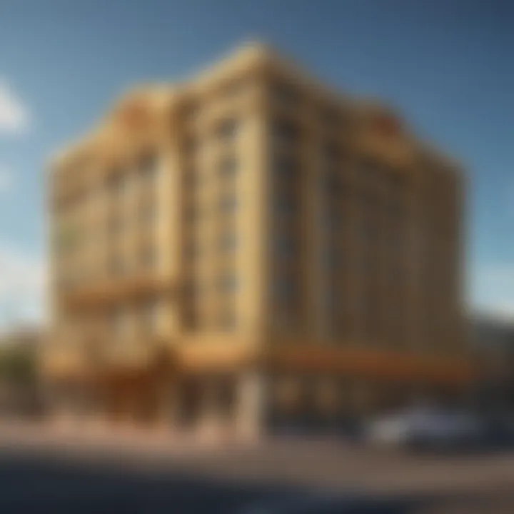 Exterior view of Gold Strike Hotel showcasing its unique architecture