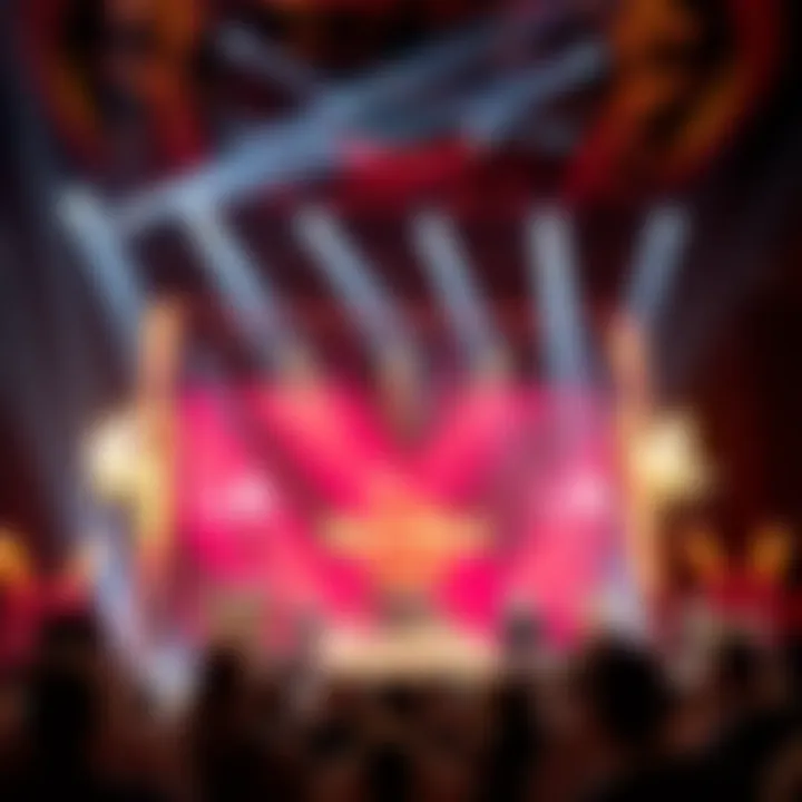Live entertainment stage with performers at Hard Rock