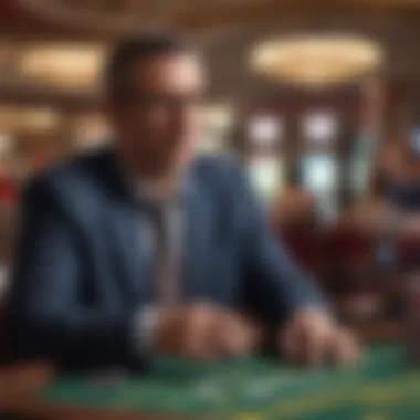 Expert Discussing Betting Strategies An expert discussing betting strategies at Hollywood Casino
