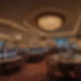A panoramic view of Hollywood Casino West Virginia showcasing the sportsbook area