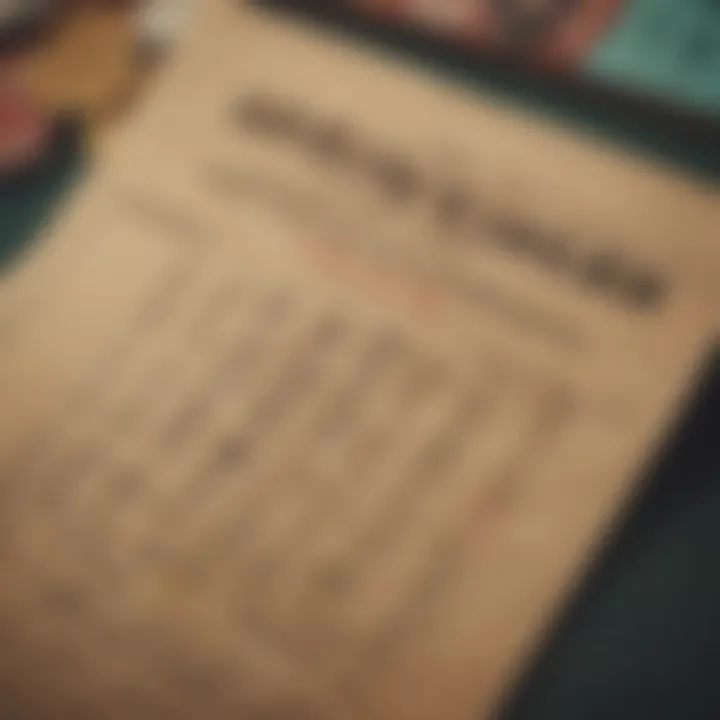 Close-up of a sports betting slip at Hollywood Casino