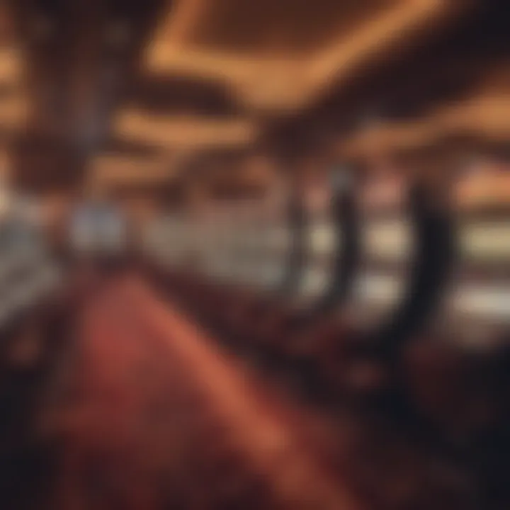 Interior shot of the vibrant gaming area filled with slot machines and gaming tables.