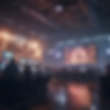 Esports Tournament Stage A vibrant esports tournament stage showcasing players in action