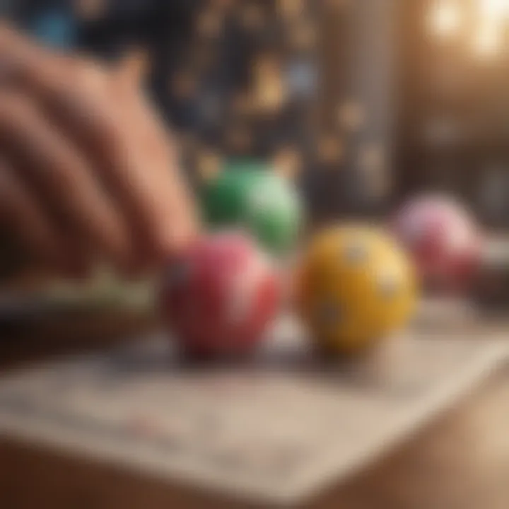 Conceptual illustration of online lottery vs traditional lottery