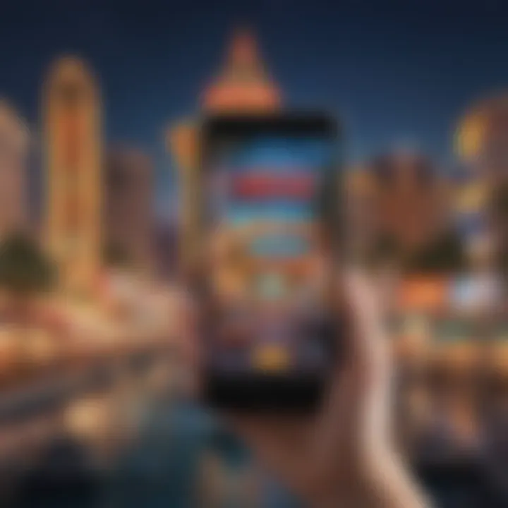 Traveler using a smartphone to book a hotel