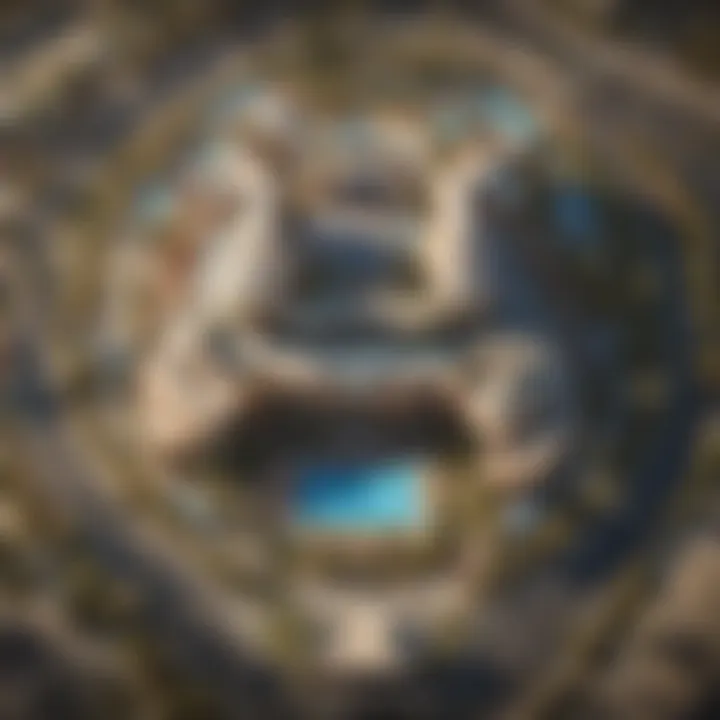 Aerial view of Mandalay Bay Las Vegas Club highlighting its location within the resort