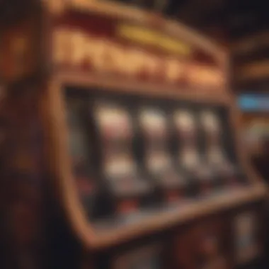 Vibrant penny slots machine in a Las Vegas casino