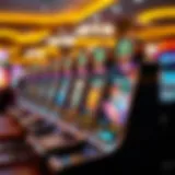 Visual representation of a slot machine in action