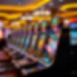 Visual representation of a slot machine in action