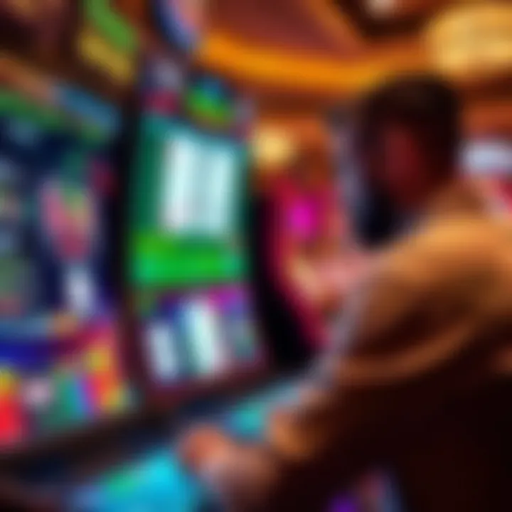 A player analyzing video blackjack strategies on a digital interface