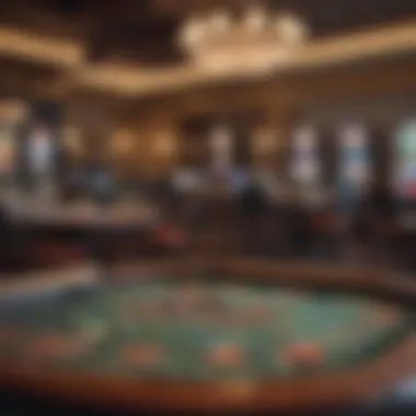 Gaming Tables at Mount Erie Casino Inside the casino highlighting various gaming tables