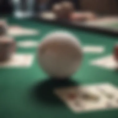 Golf and Gambling: A Perfect Pairing Close-up of a golf ball and playing cards on a table