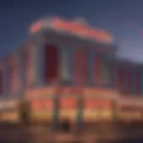 Exterior view of Lady Luck Casino showcasing its vibrant architecture.