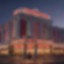Exterior view of Lady Luck Casino showcasing its vibrant architecture.