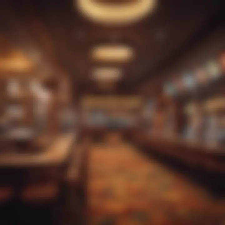 Illustration showing the vibrant interior of Rivers Casino Sportsbook