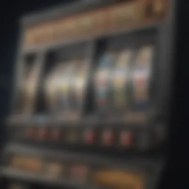 Thematic Dollar Slots Showcase A thematic display showcasing different dollar slot machine styles and themes