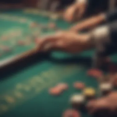 Mastering Bankroll Management A player managing their chips with focus