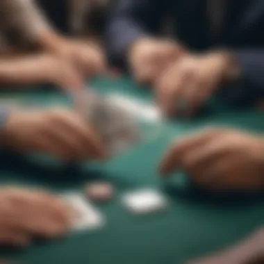 Strategic Thinking in Texas Hold'em Close-up of a player strategizing during a game