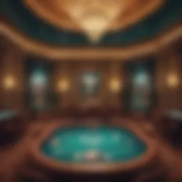 Luxurious poker room at Atlantis Resort