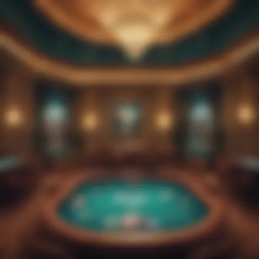 Luxurious poker room at Atlantis Resort