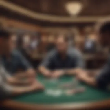 Intimate Gaming: The Poker Room Experience A cozy poker room with players engaging in a game