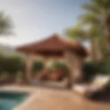 Luxurious cabana setup at Red Rock Casino pool