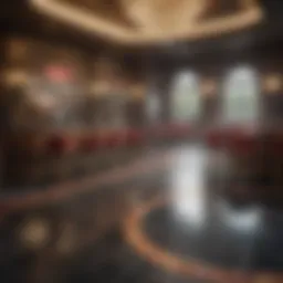 A casino floor showcasing designated smoking areas