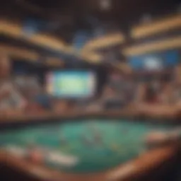 Illustration depicting a vibrant discussion forum about sports betting